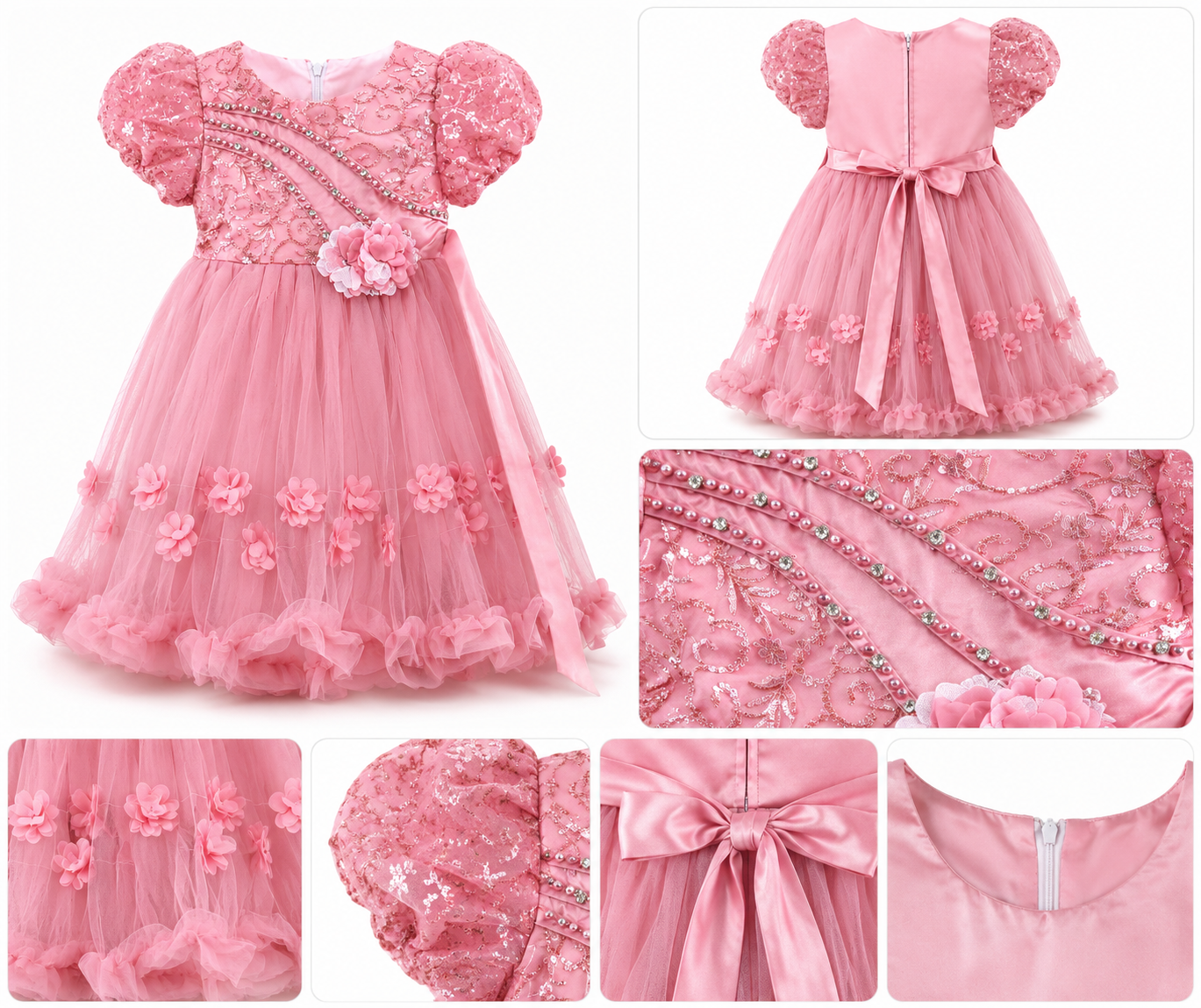 Girls Elegant Party Dress — Birthday & Special Occasion